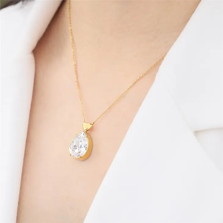 Drop water pendant necklace 05